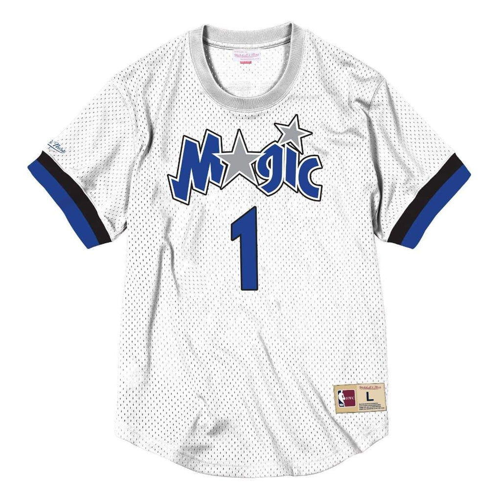 [BA8X4G-OMA-W-KV7] Mens Mitchell & Ness NBA Mesh Name & Number Crew Neck Tracy Mcgrady Magic