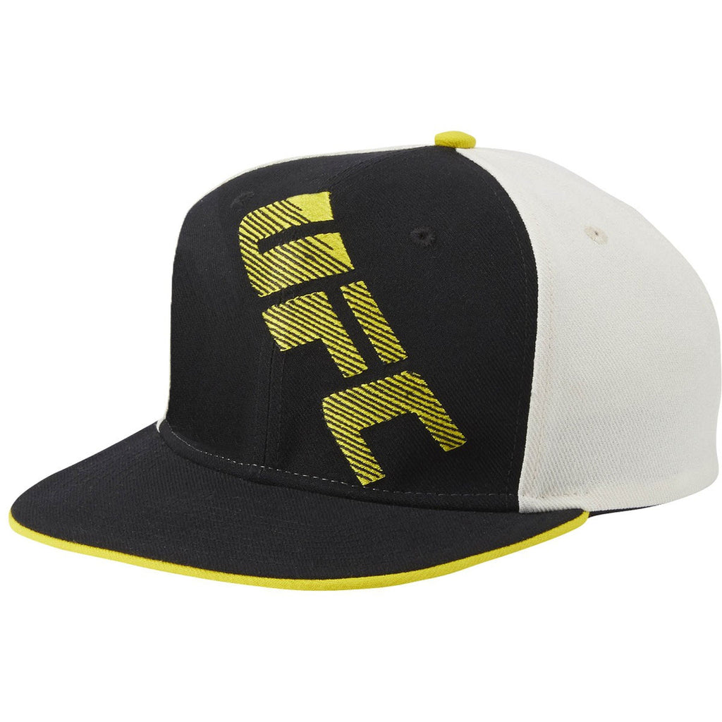 [VX22Z] UFC Flat Brim Snapback Hat - Black | Cream | Yellow