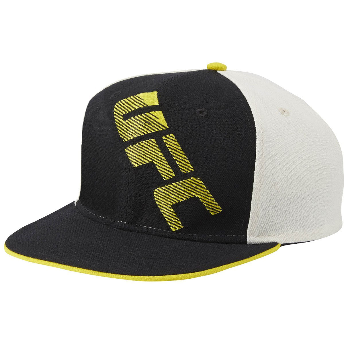 [VX22Z] UFC Flat Brim Snapback Hat - Black | Cream | Yellow