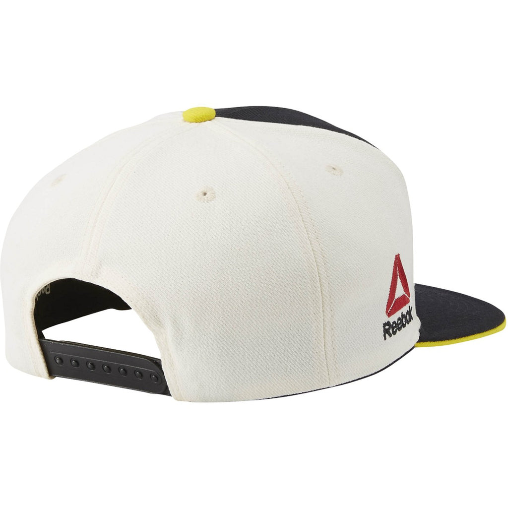 [VX22Z] UFC Flat Brim Snapback Hat - Black | Cream | Yellow