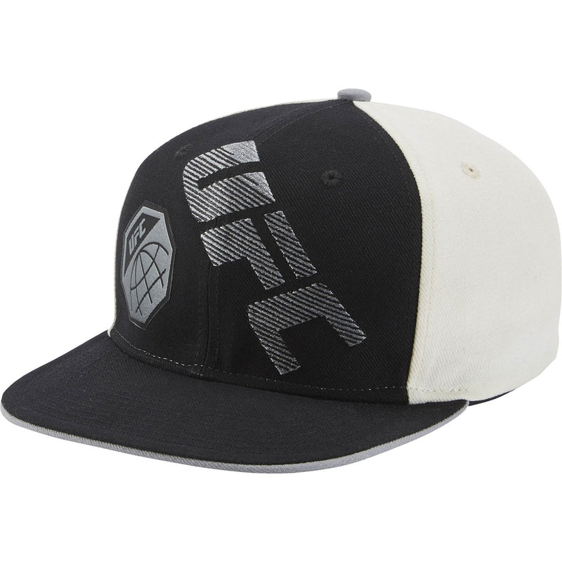 [VW41Z] UFC Flat Brim Snapback Hat - Black | Cream | Silver