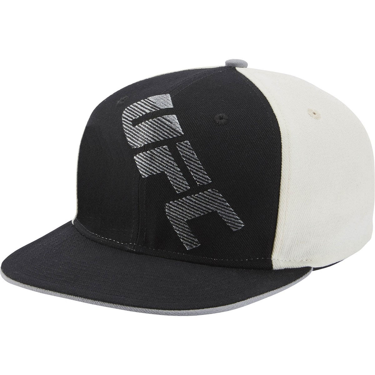 [VX22Z] UFC Flat Brim Snapback Hat - Black | Cream | Silver