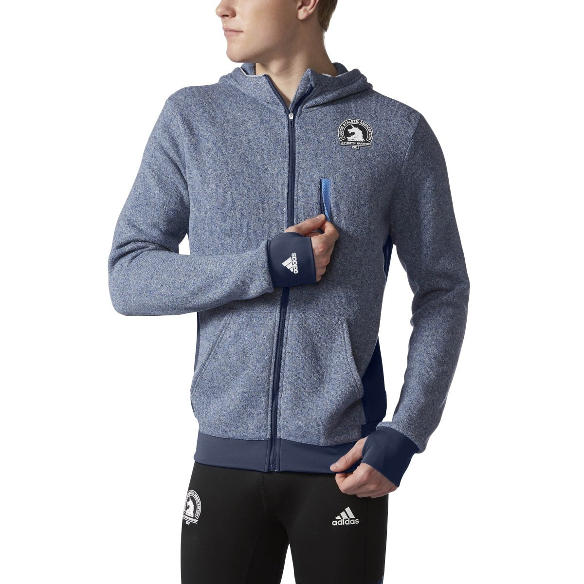 [BJ9218] Mens Adidas Ultra Knit Boston Marathon Jacket