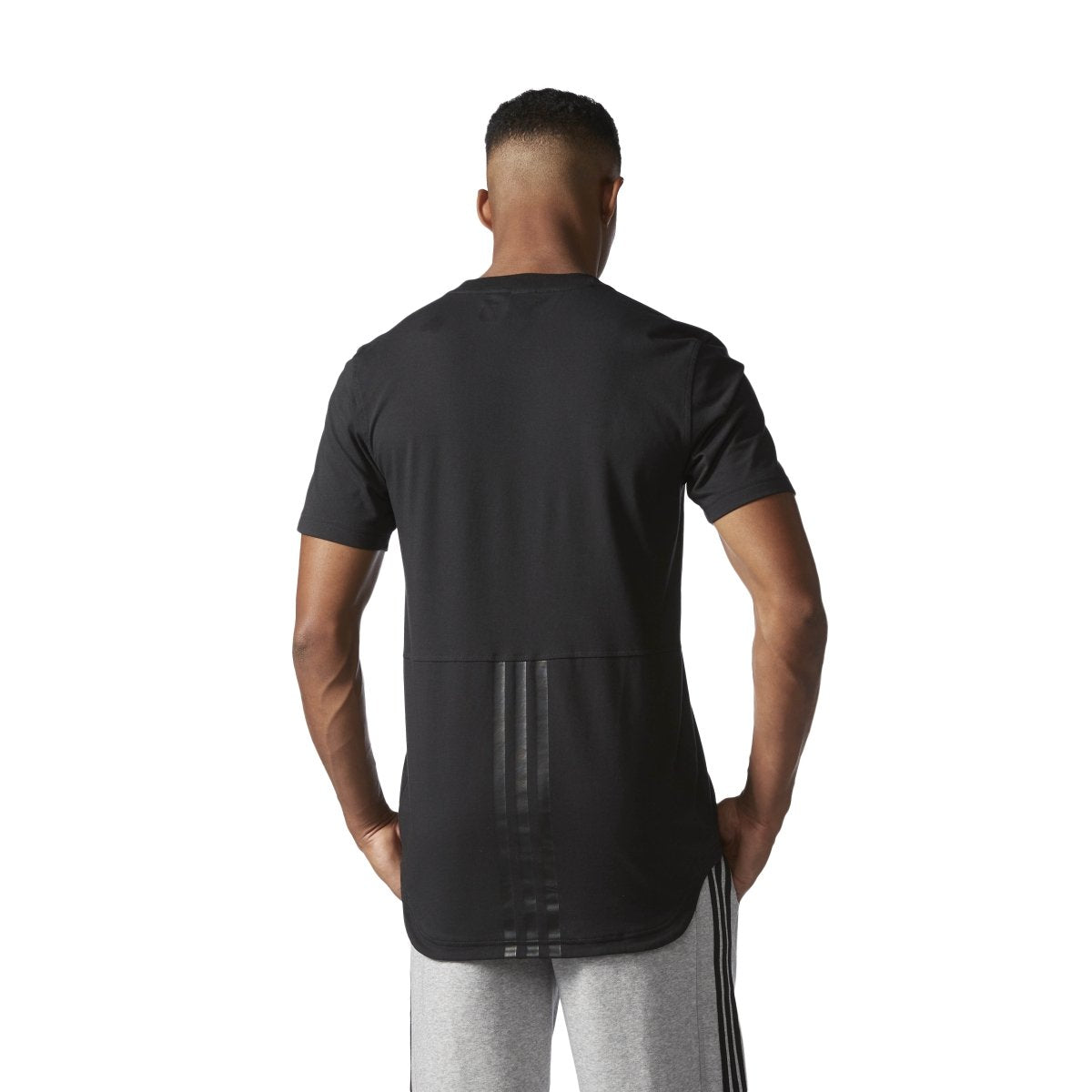 [BQ1543] Mens Adidas Essential Droptail 3 Stripe Tee