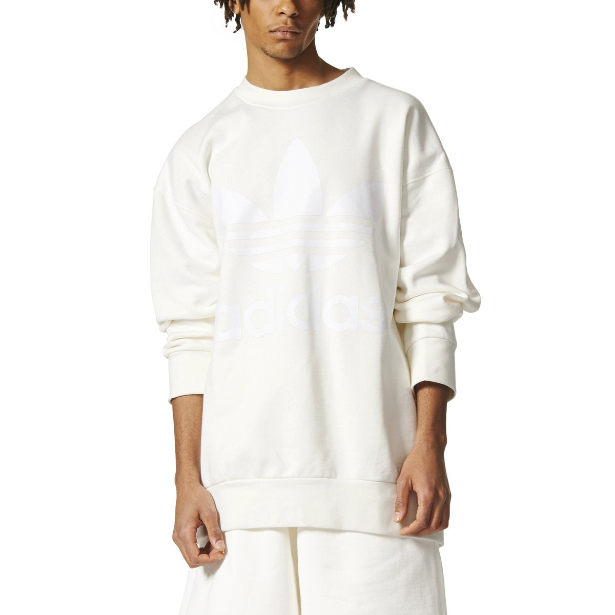 [BQ1801] Mens Adidas Adicolor Trefoil Crewneck