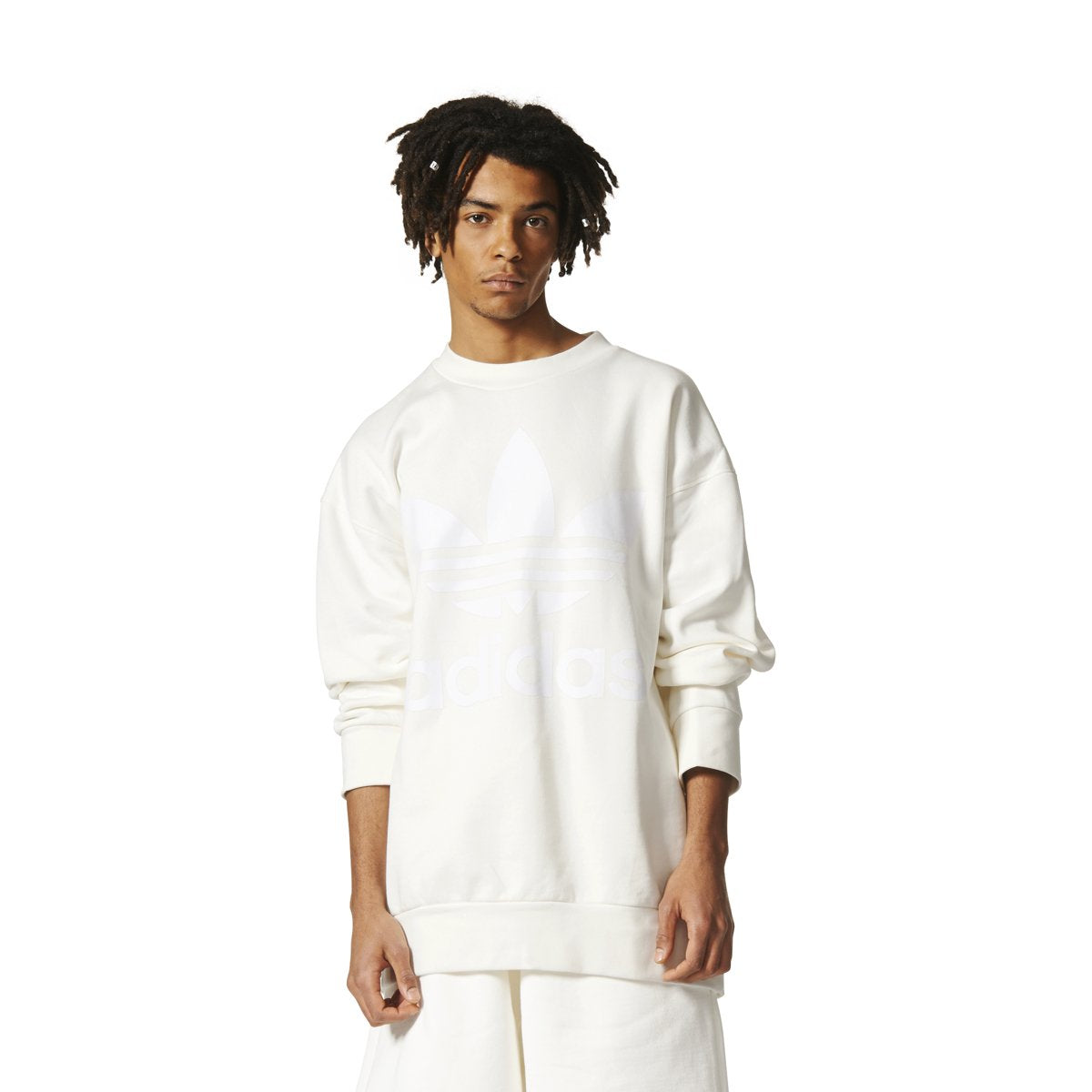 [BQ1801] Mens Adidas Adicolor Trefoil Crewneck