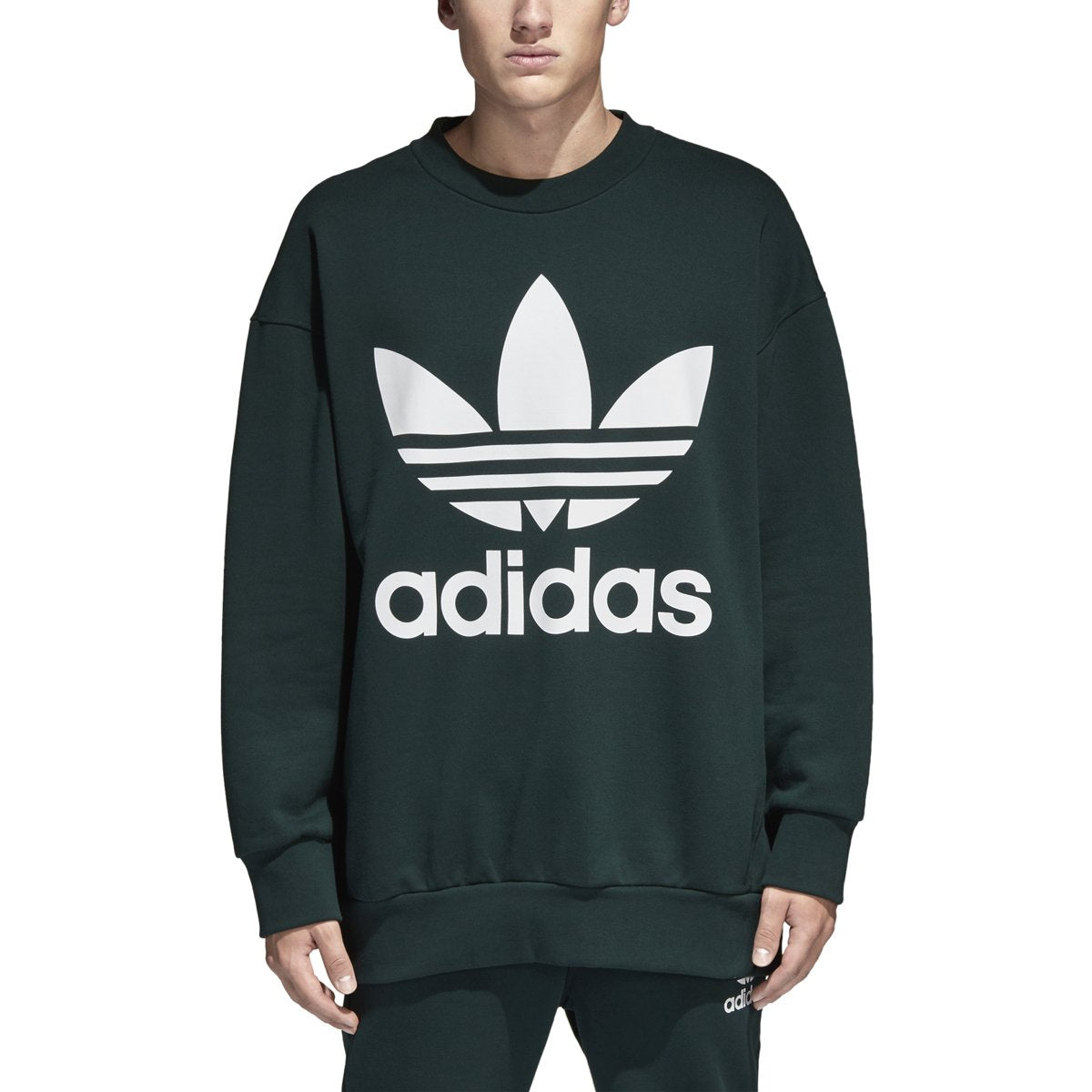 [BQ1810] Mens Adidas Adicolor Trefoil Crewneck