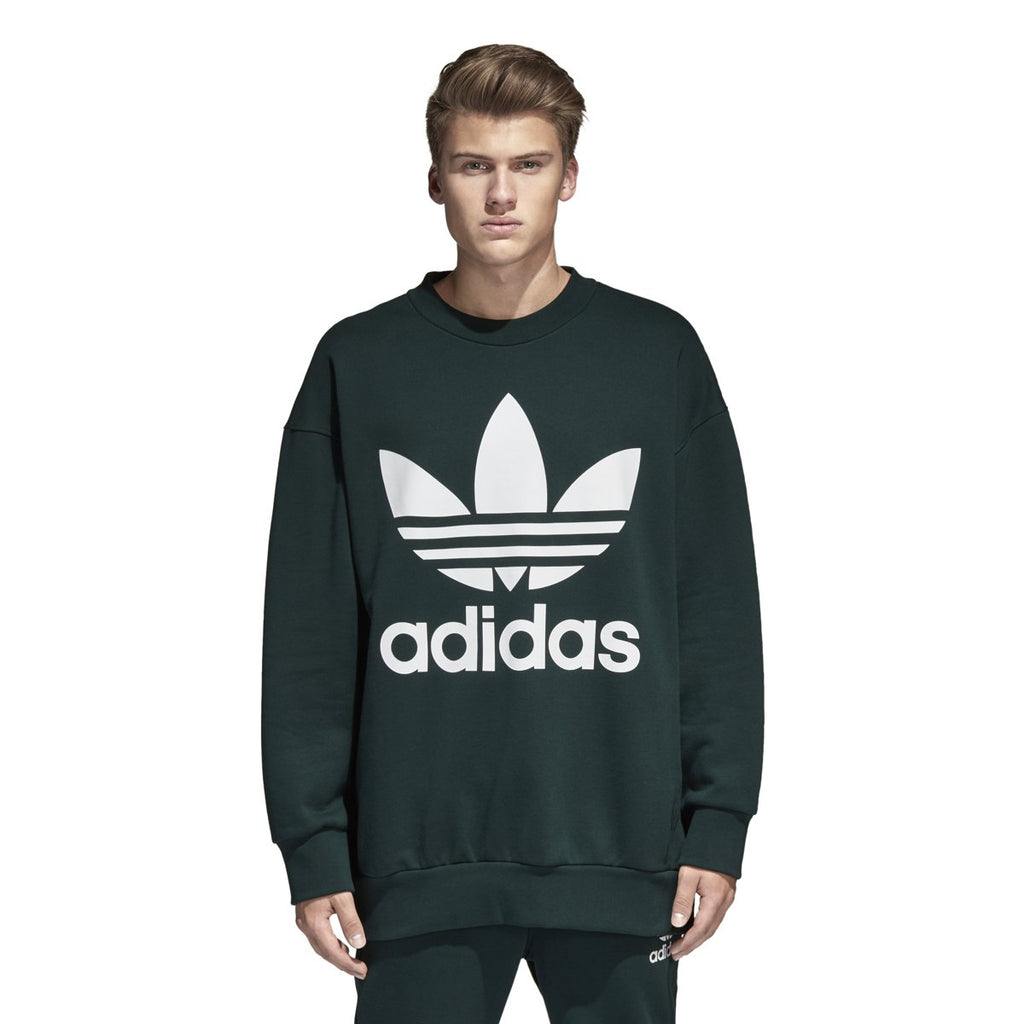 [BQ1810] Mens Adidas Adicolor Trefoil Crewneck