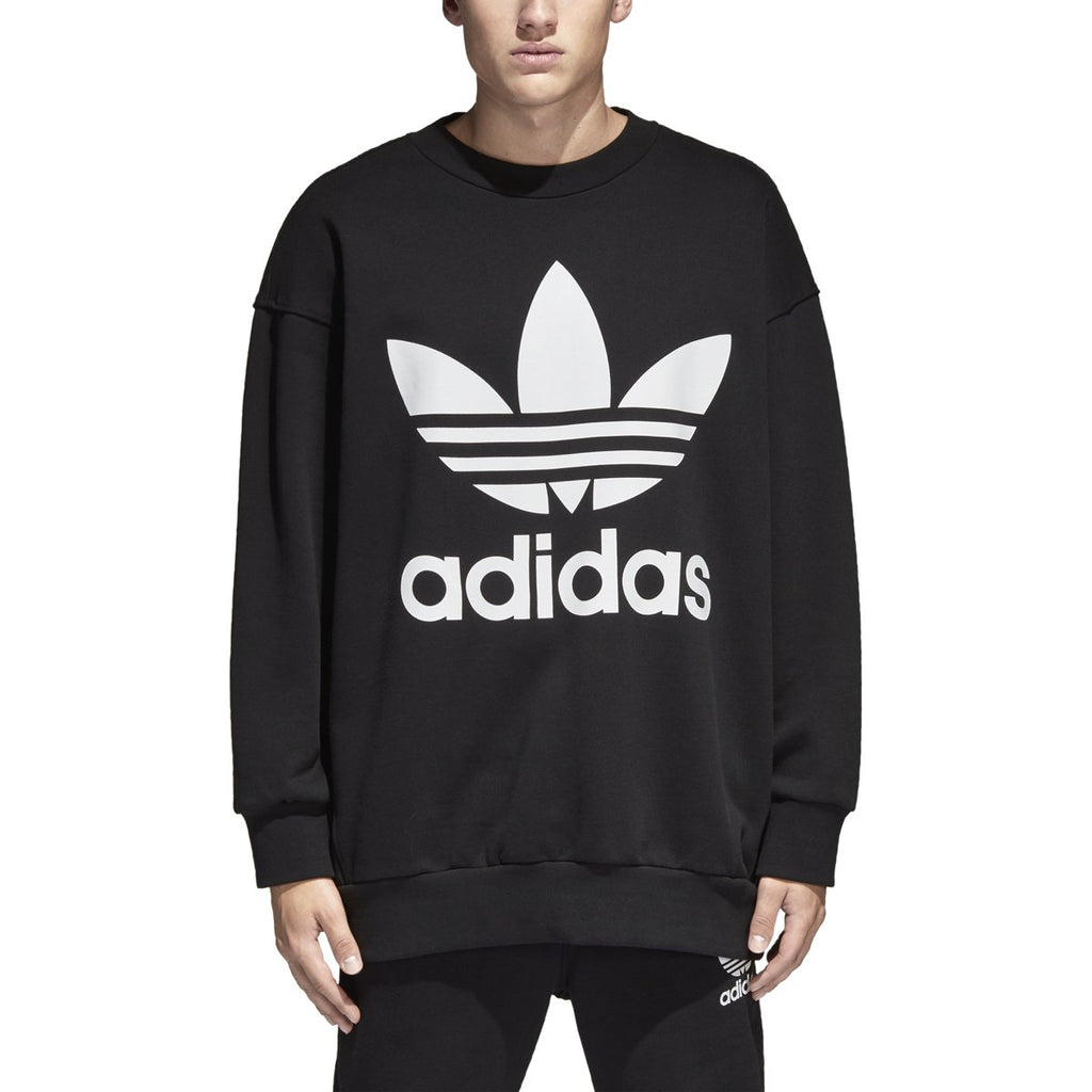 [BQ1814] Mens Adidas Adicolor Trefoil Crewneck