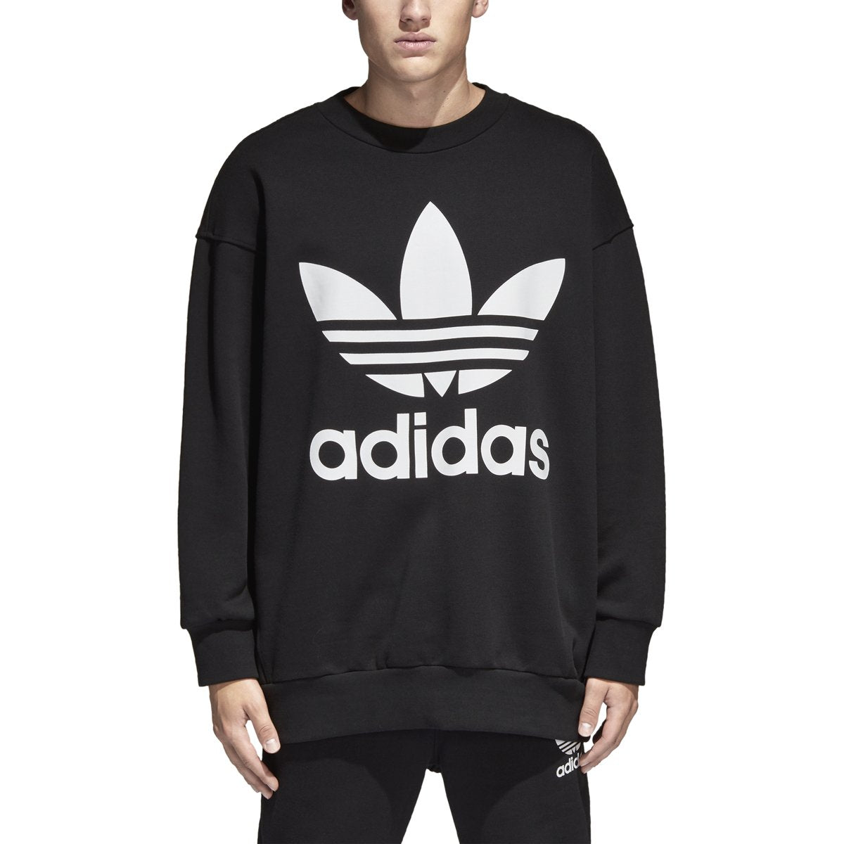 [BQ1814] Mens Adidas Adicolor Trefoil Crewneck