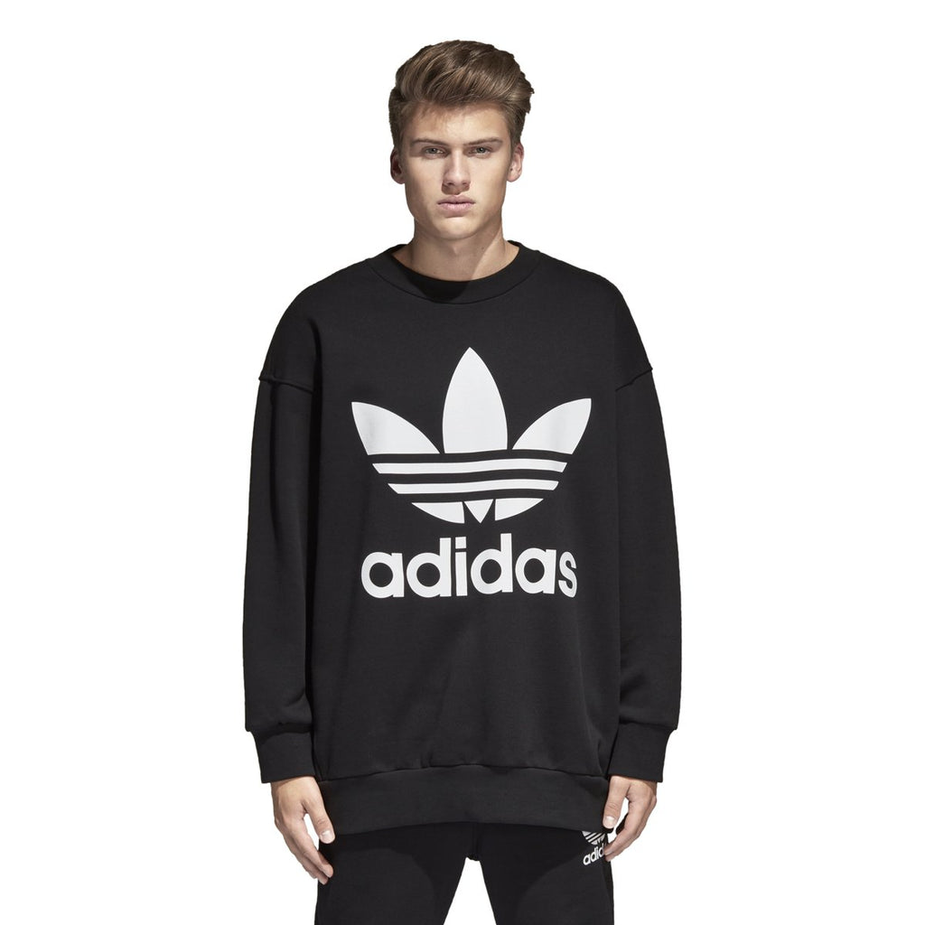 [BQ1814] Mens Adidas Adicolor Trefoil Crewneck