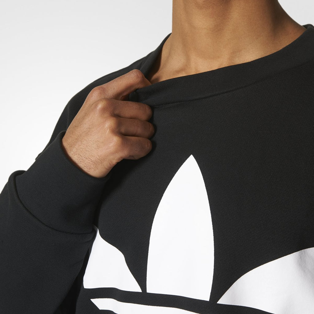 [BQ1814] Mens Adidas Adicolor Trefoil Crewneck