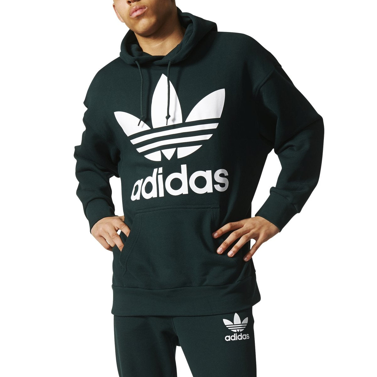 [BQ1871] Mens Adidas Adicolor Trefoil Hoody