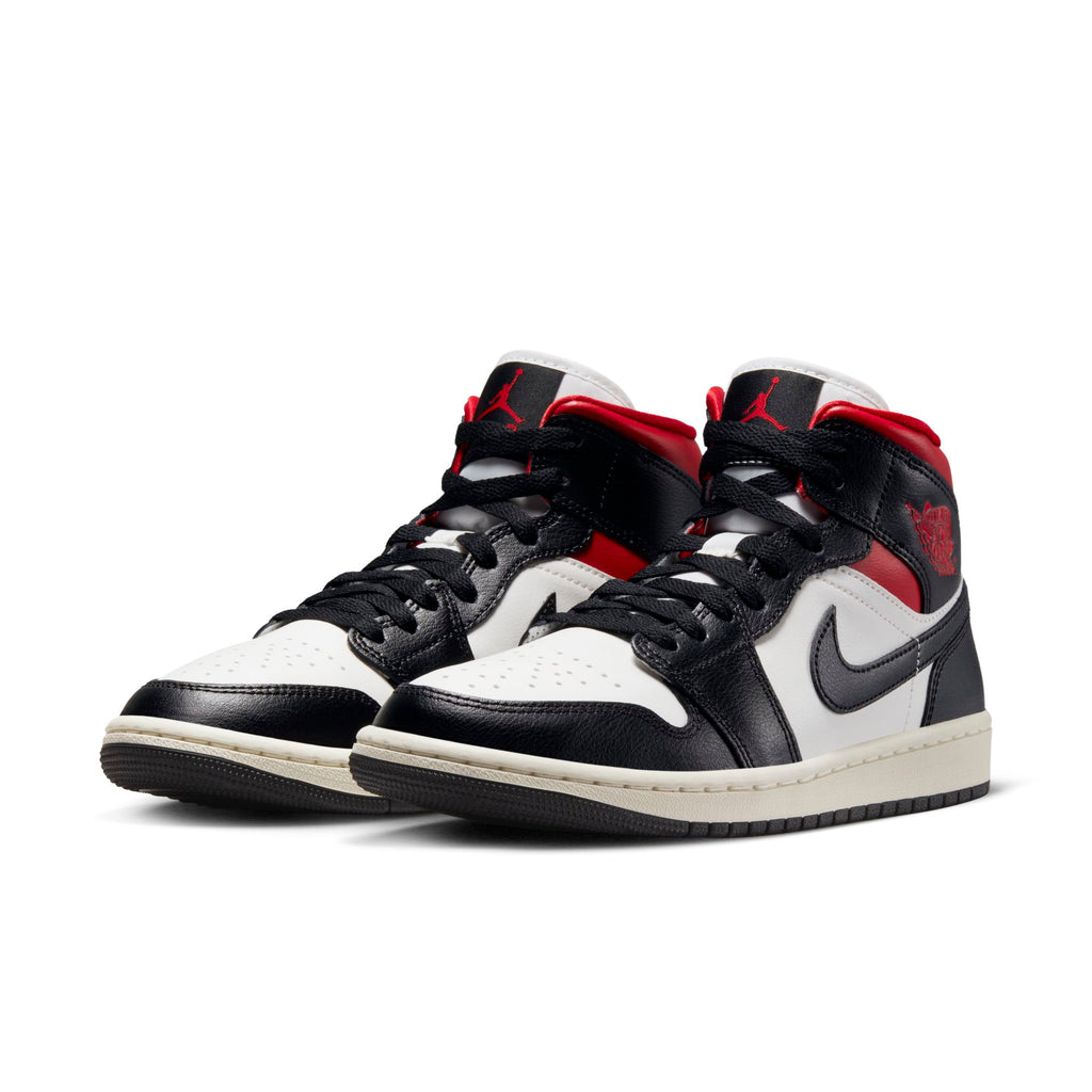 [BQ6472-061] Womens Air Jordan RETRO 1 MID 'GYM RED PANDA'