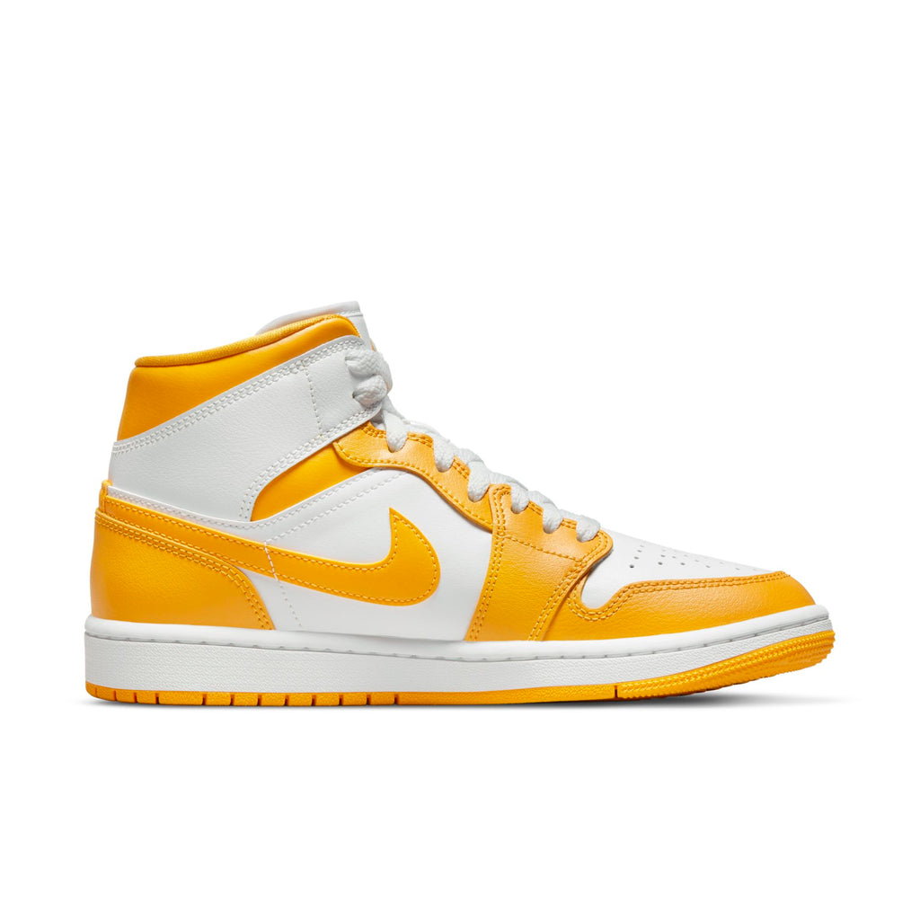 [BQ6472-117] Womens Air Jordan Retro 1 Mid (W) 'White University Gold'