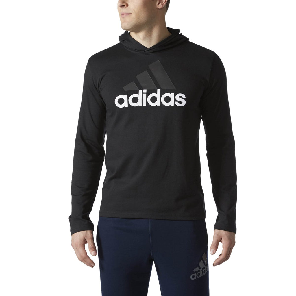 [BR1453] Mens Adidas Long Sleeve Badge Of Sport Hoody