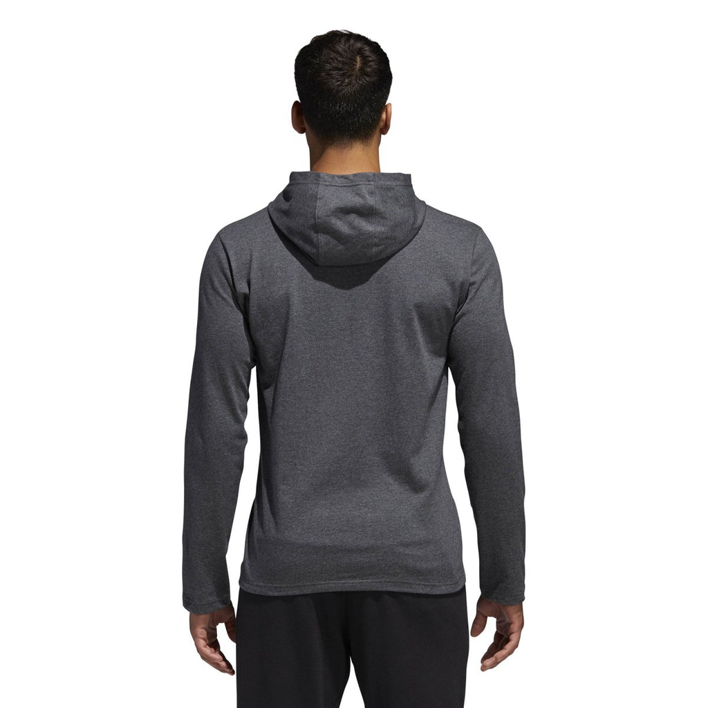 [BR1455] Mens Adidas Long Sleeve Badge Of Sport Hoody