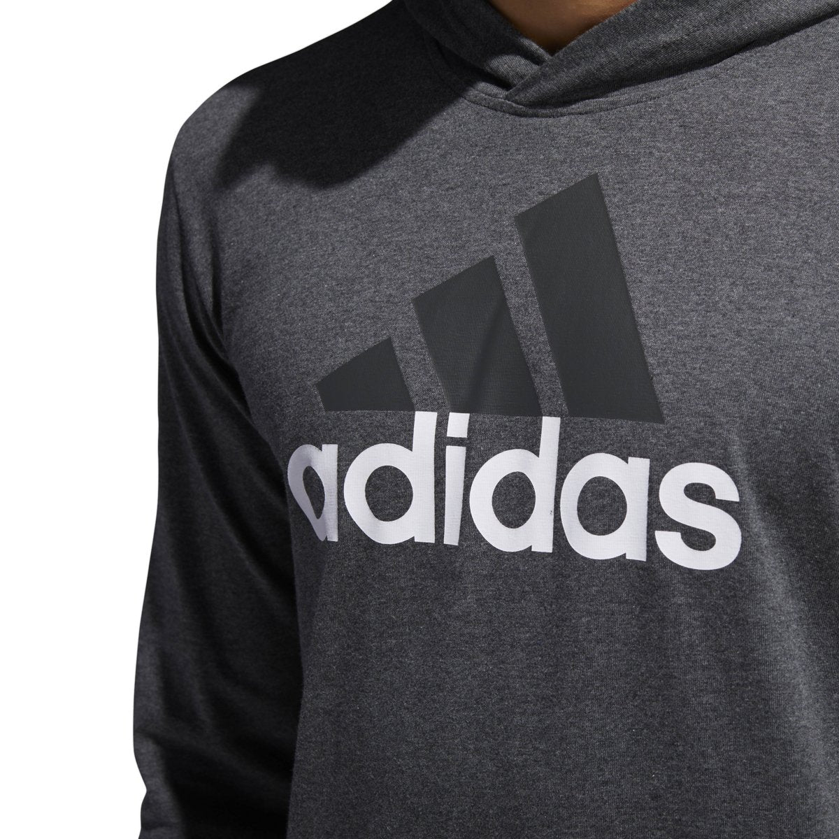[BR1455] Mens Adidas Long Sleeve Badge Of Sport Hoody