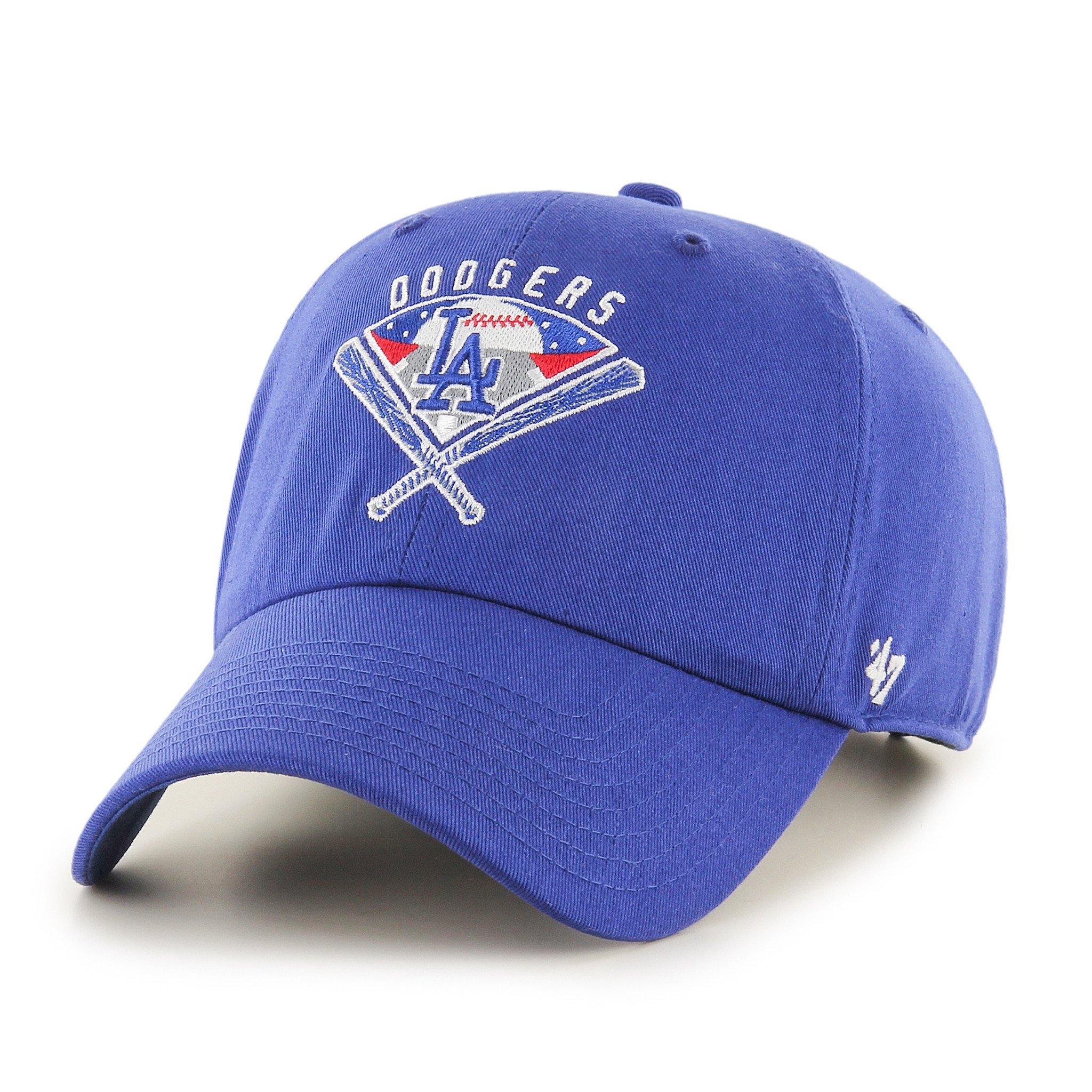 Mens 47 Brand LA Dodgers Clean Up Strapback - Royal Blue - sneakAR
