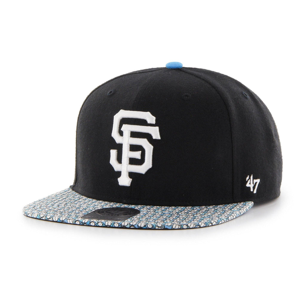Mens 47 Brand SF Giants Global Artist Captain Snapback - Black - sneakAR