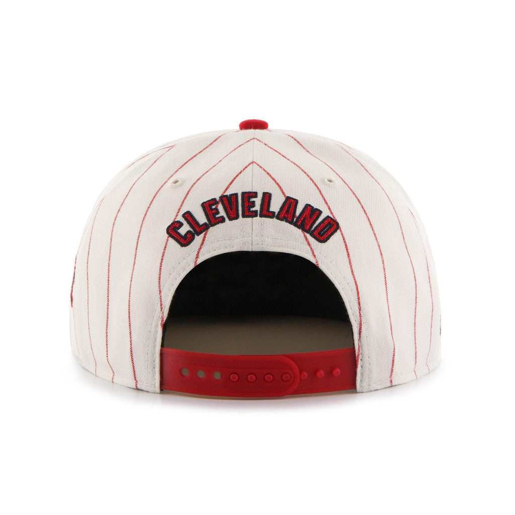 Mens 47 Brand Cleveland Indians Captain Snapback - White/Red - sneakAR