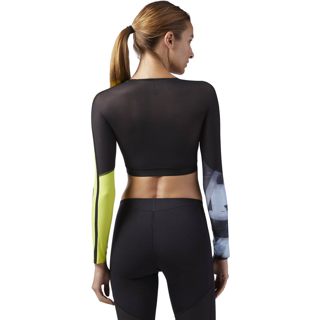 [CD1399] Womens Reebok RCF Crossfit Cropped Compression Longsleeve