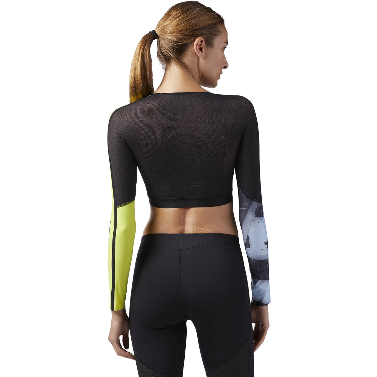 [CD1399] Womens Reebok RCF Crossfit Cropped Compression Longsleeve