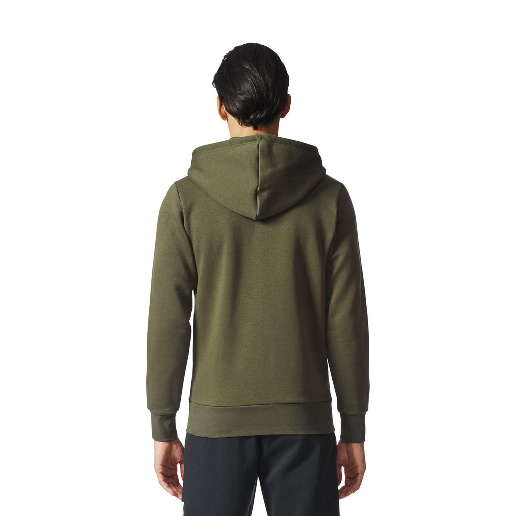 [CD8736] Essentials 3-Stripe Full Zip Fleece Hoodie