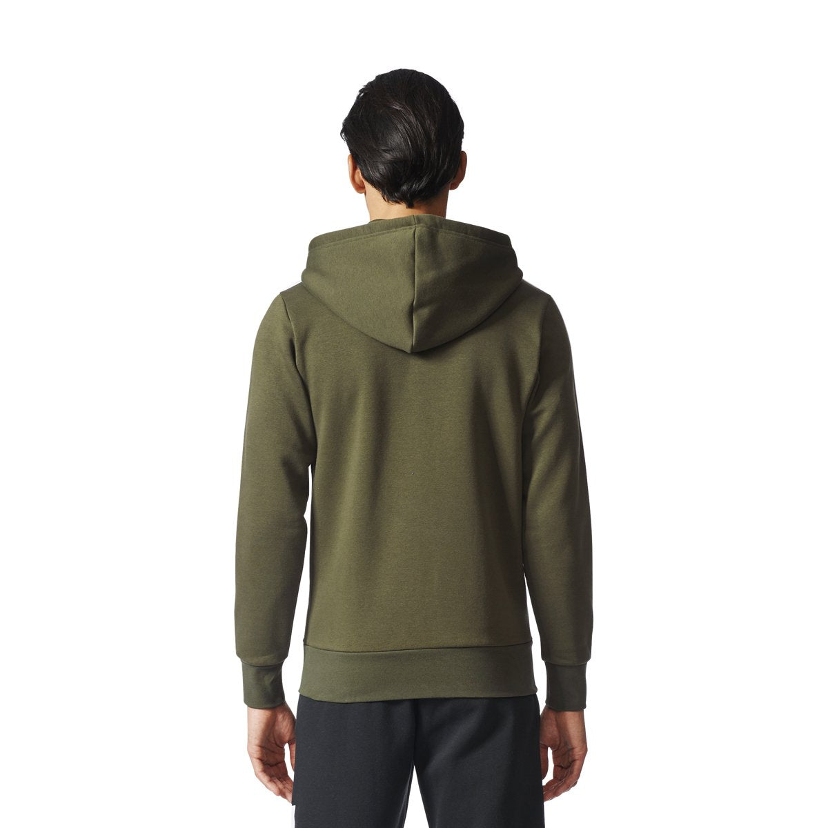 [CD8736] Essentials 3-Stripe Full Zip Fleece Hoodie