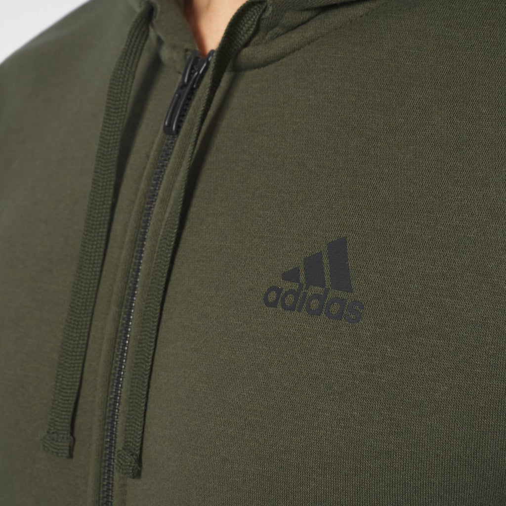 [CD8736] Essentials 3-Stripe Full Zip Fleece Hoodie