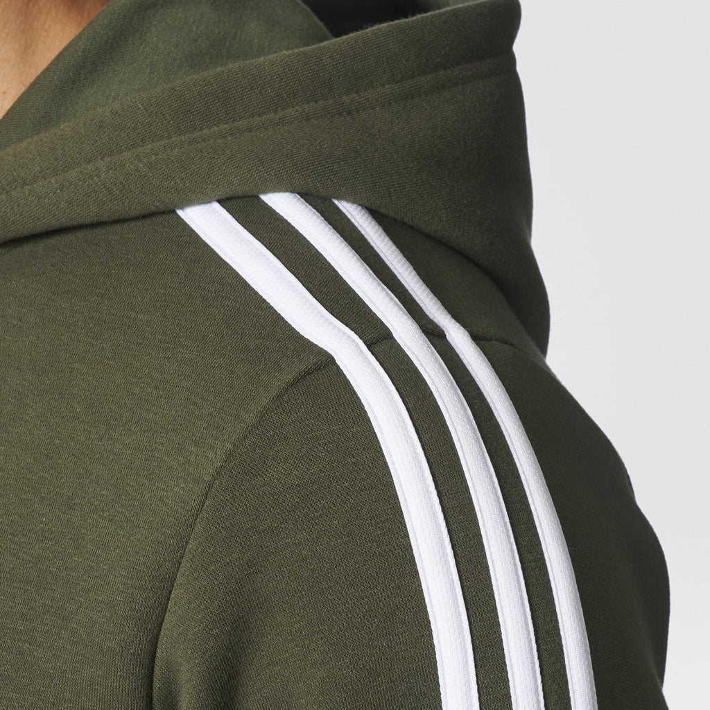 [CD8736] Essentials 3-Stripe Full Zip Fleece Hoodie