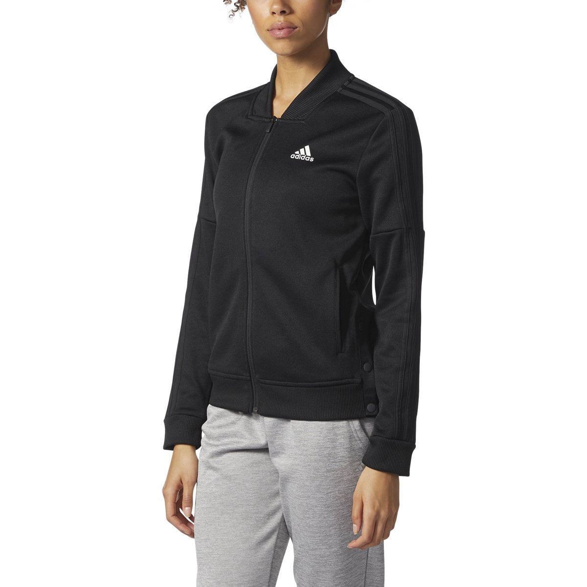 [CF0286] Womens Tricot Snap Track Top