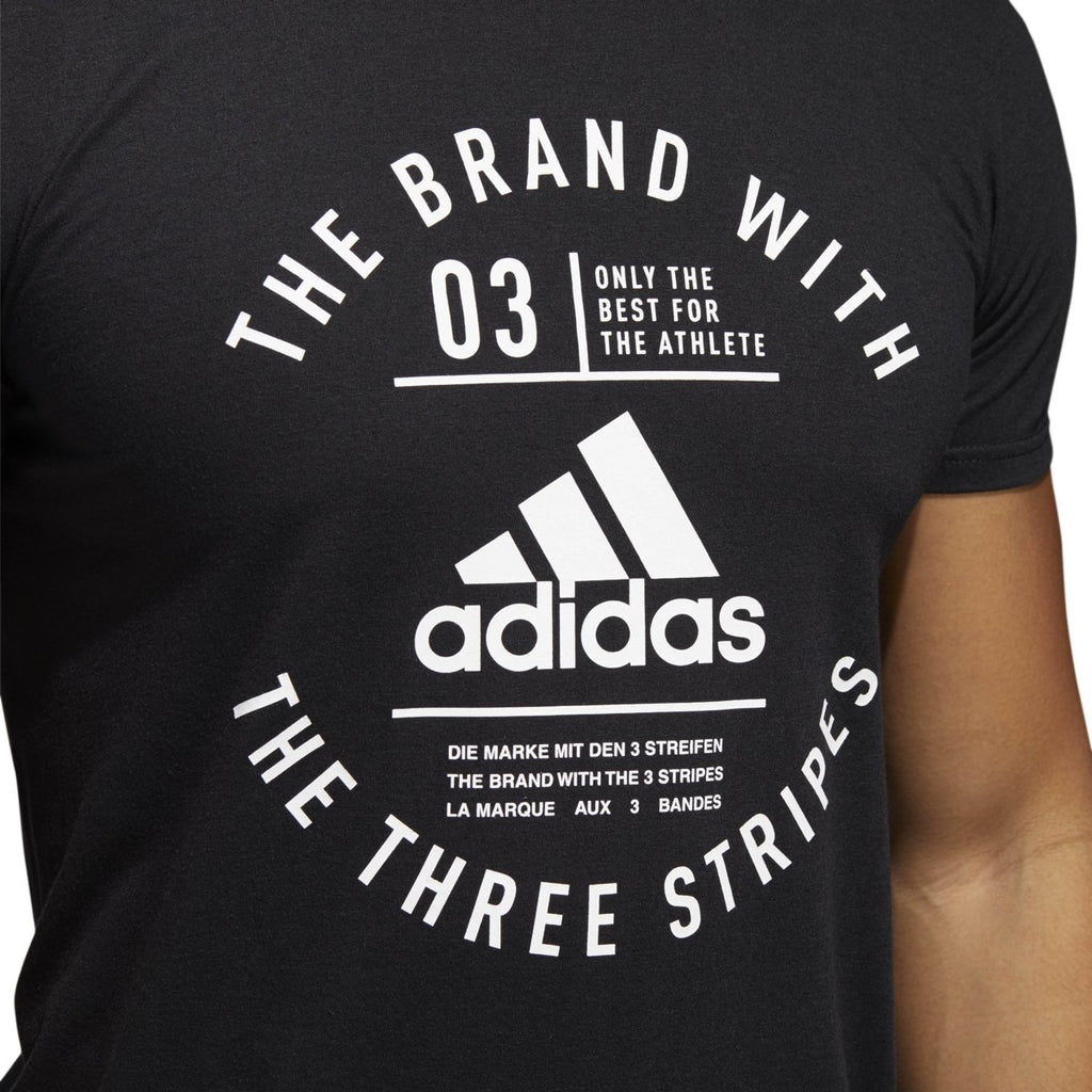 [CF8279] Three Stripe Life Emblem Tee