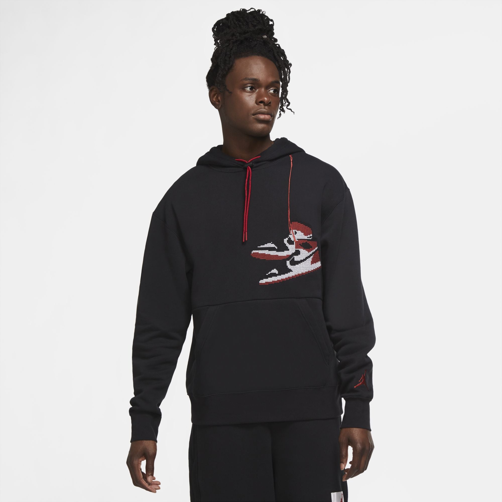 [CT3457-010] Mens Air Jordan Jumpman Black Toe 1 Holiday Pullover Hoodie