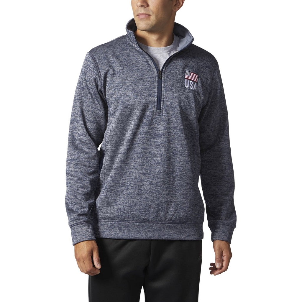 [CV2273] Mens Adidas USA Flag Tech Fleece 1/4 Zip
