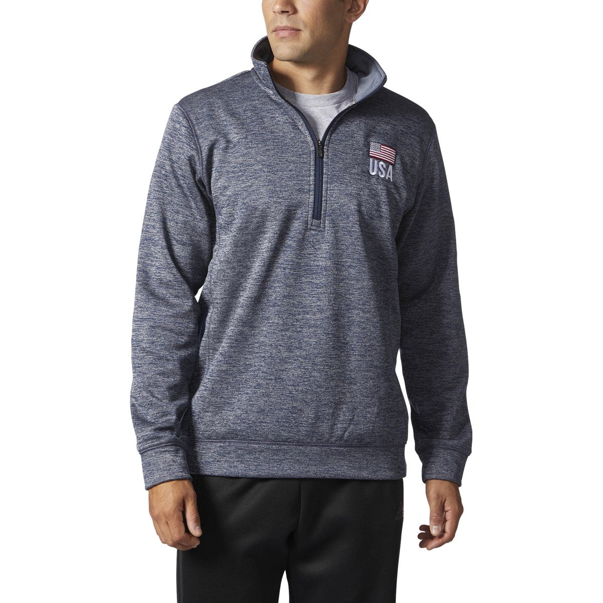 [CV2273] Mens Adidas USA Flag Tech Fleece 1/4 Zip