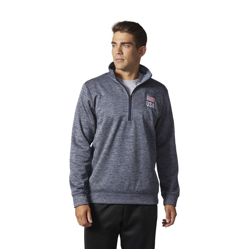 [CV2273] Mens Adidas USA Flag Tech Fleece 1/4 Zip