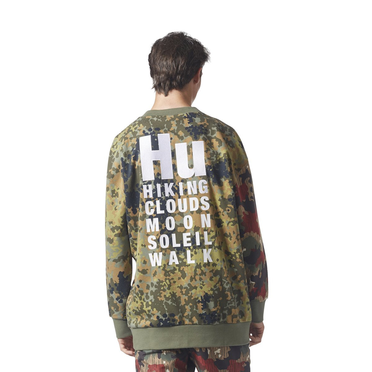 [CY7863] Pharrell Williams Hu Hiking Camo Crew