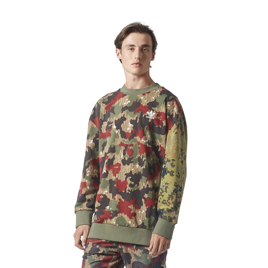 [CY7863] Pharrell Williams Hu Hiking Camo Crew