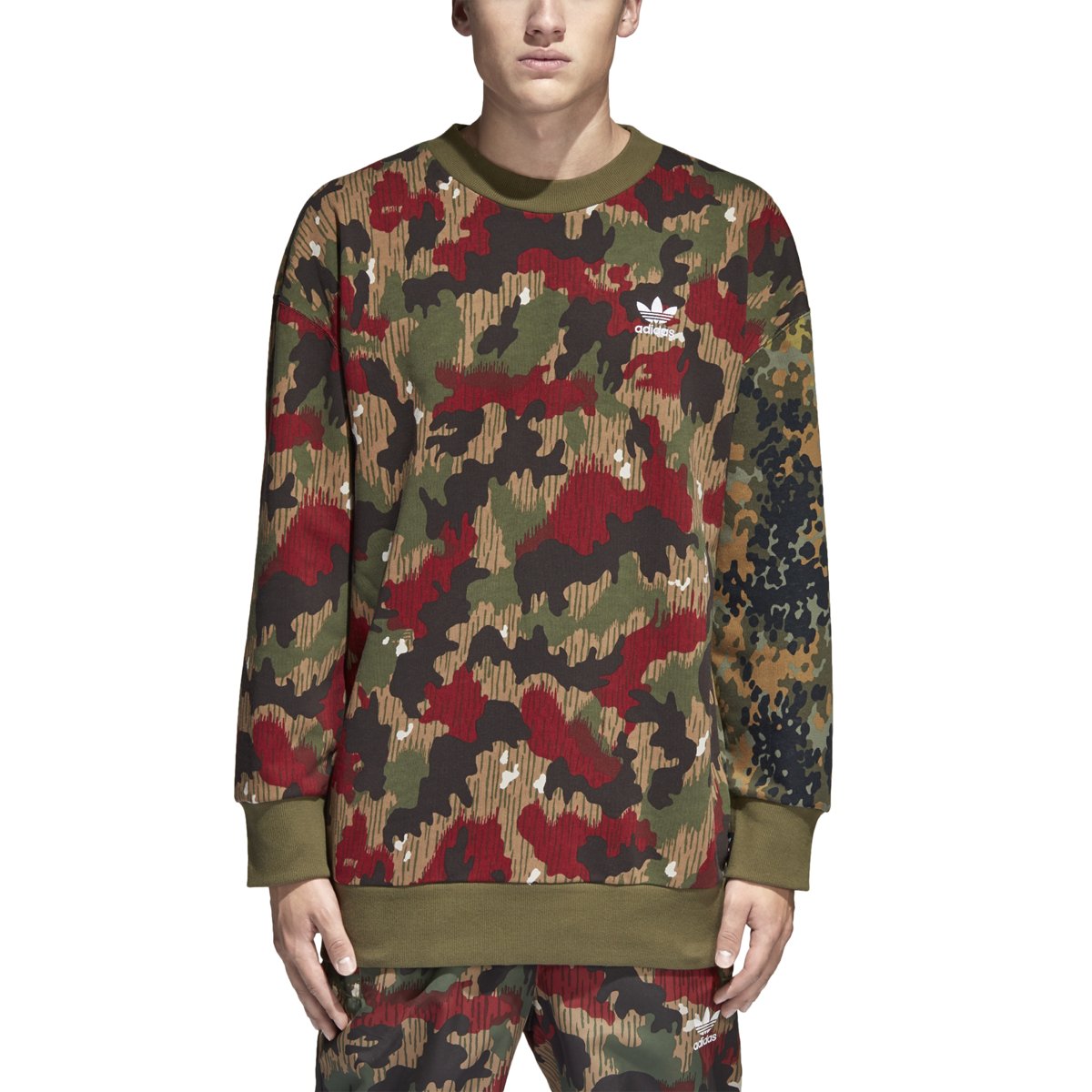 [CY7863] Pharrell Williams Hu Hiking Camo Crew