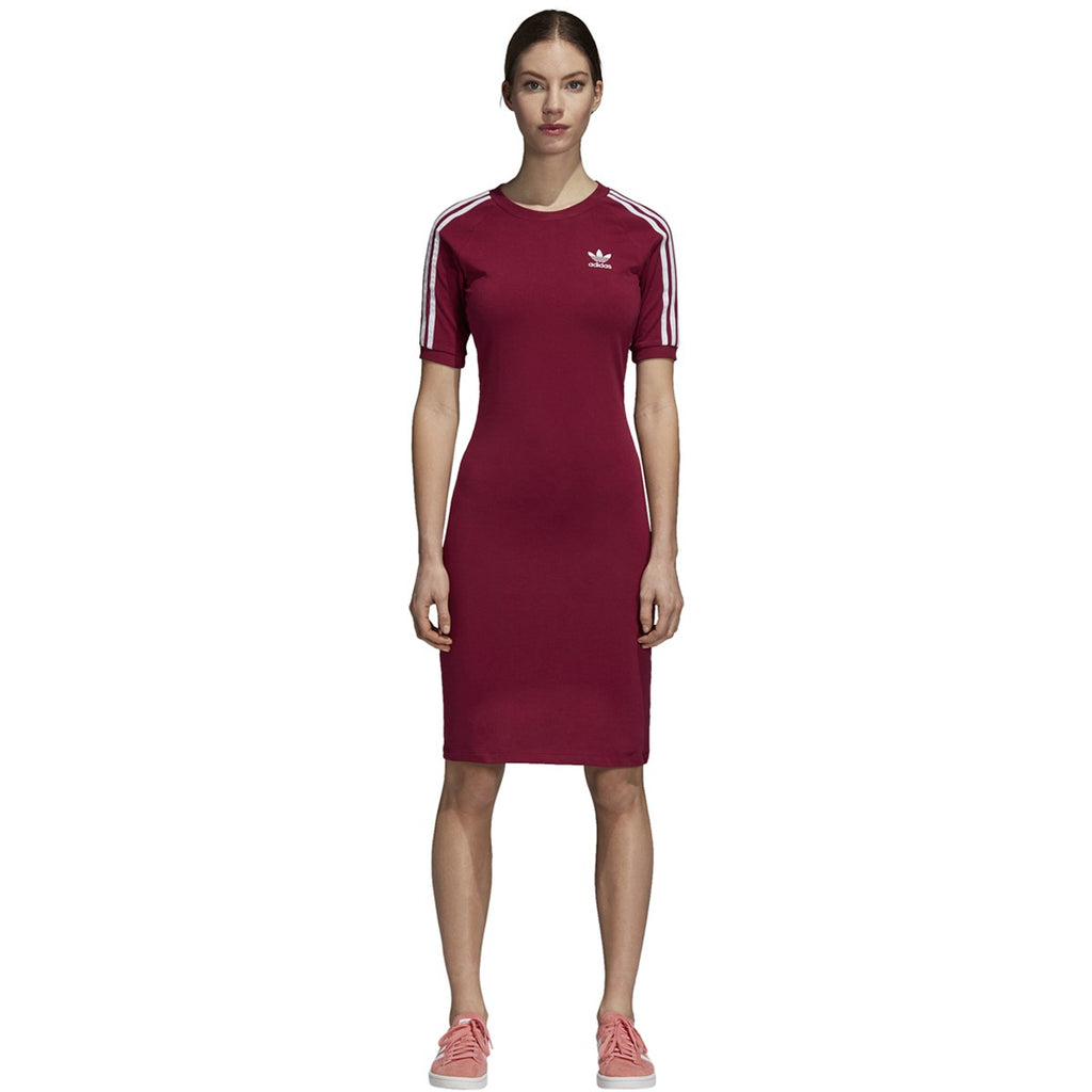 [DH3148] Womens Adidas Originals 3 Stripes Midi Dress
