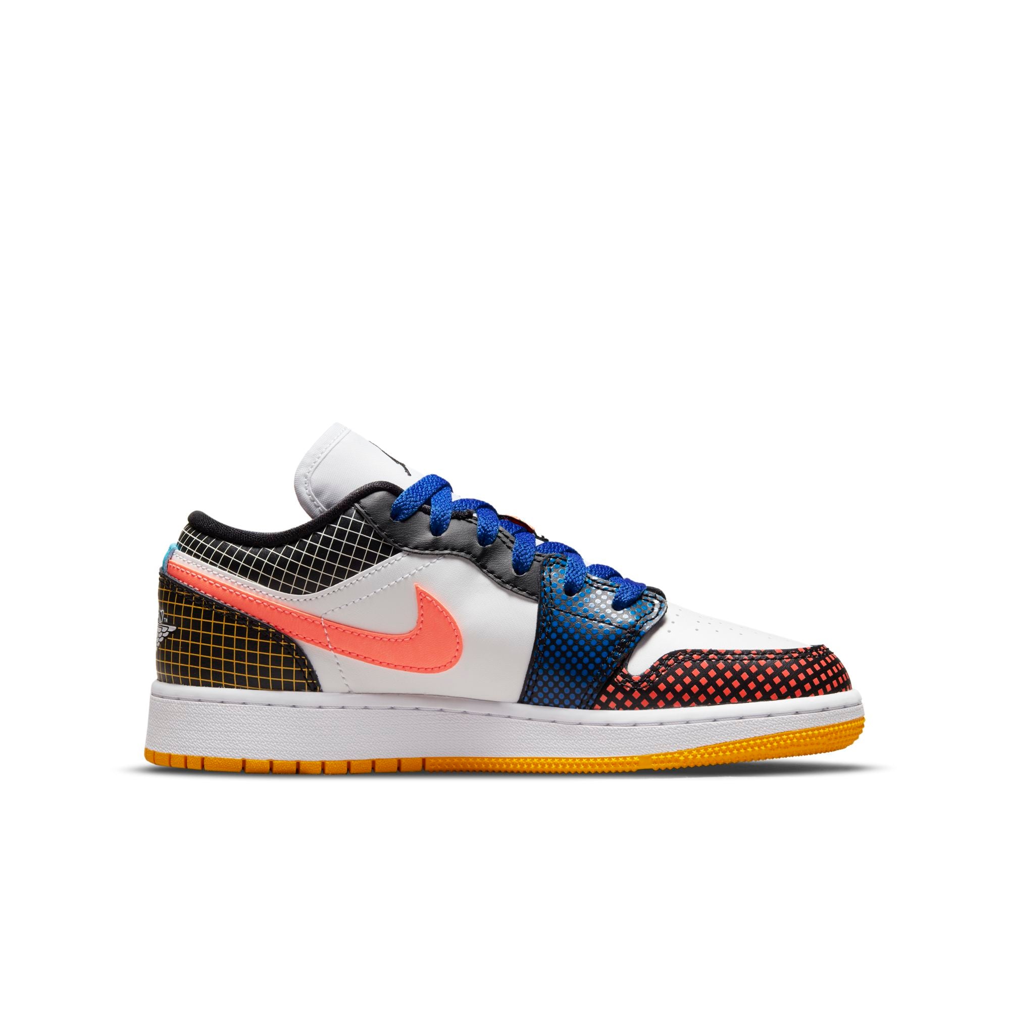 [DH7547-100] Grade School Air Jordan RETRO 1 LOW 'MMD MULTI-COLOR GRID (GS)'