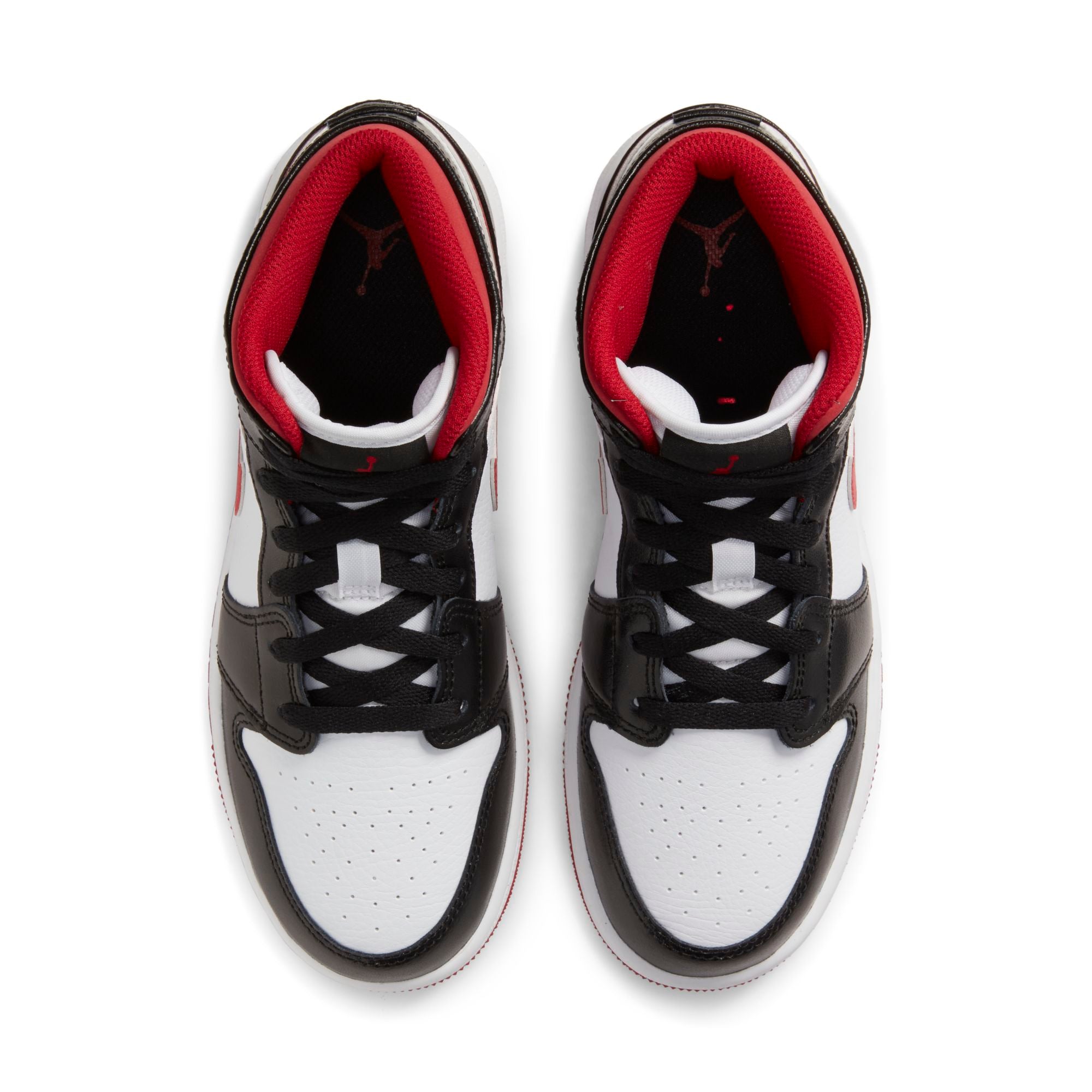 [DJ4695-122] Grade School Air Jordan Retro 1 Mid (GS) 'Gym Red Black White'