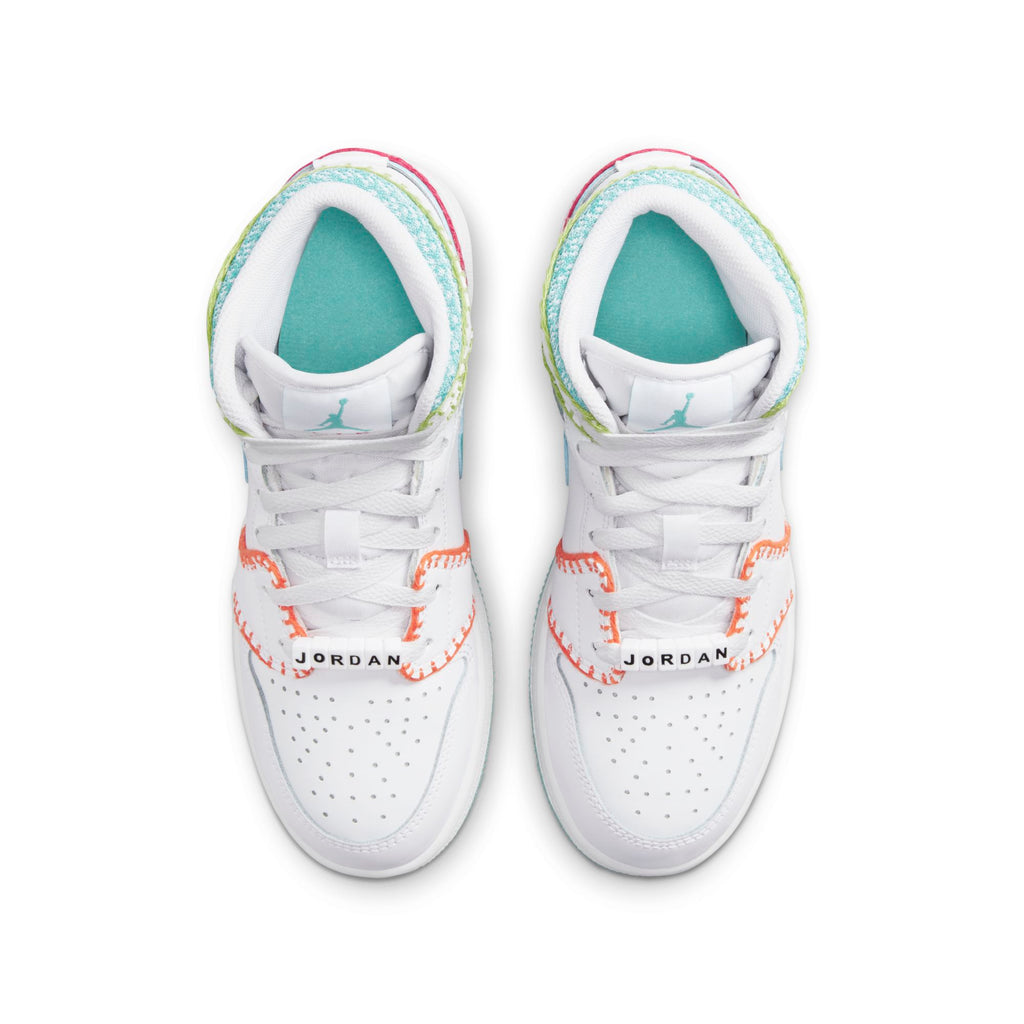 [DM6218-100] Youth Air Jordan Retro 1 Mid 'Multi Knit' (GS)