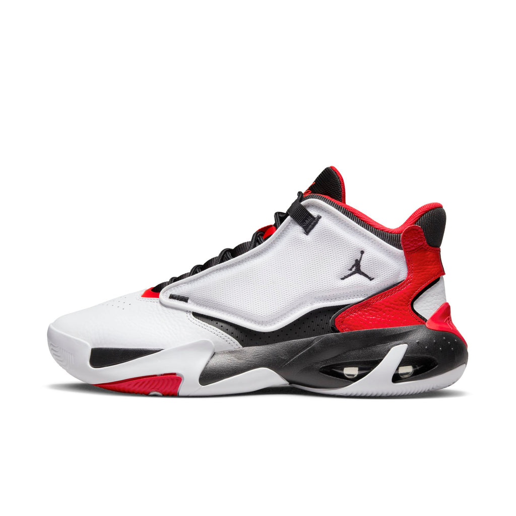 [DN3687-106] Mens Air Jordan MAX AURA 4 'WHITE BLACK UNIVERSITY RED'