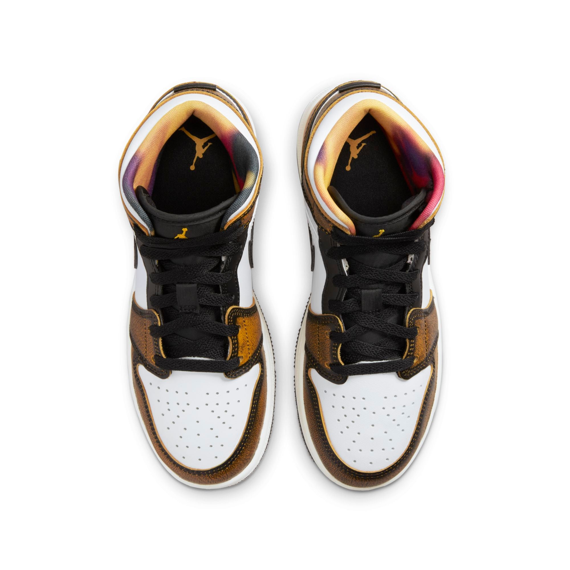[DQ8418-071] Youth Air Jordan Retro 1 Mid SE 'Orange Wear Away (GS)