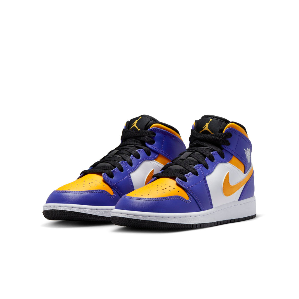 [DQ8423-517] Youth Air Jordan Retro 1 Mid (GS) "Lakers"