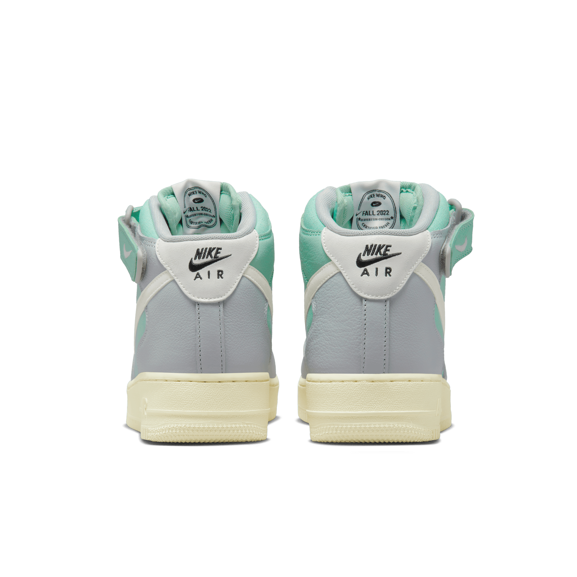 [DQ8766-002] Mens Nike Air Force 1 Mid '07 LX 'Grey Fog Enamel Green'
