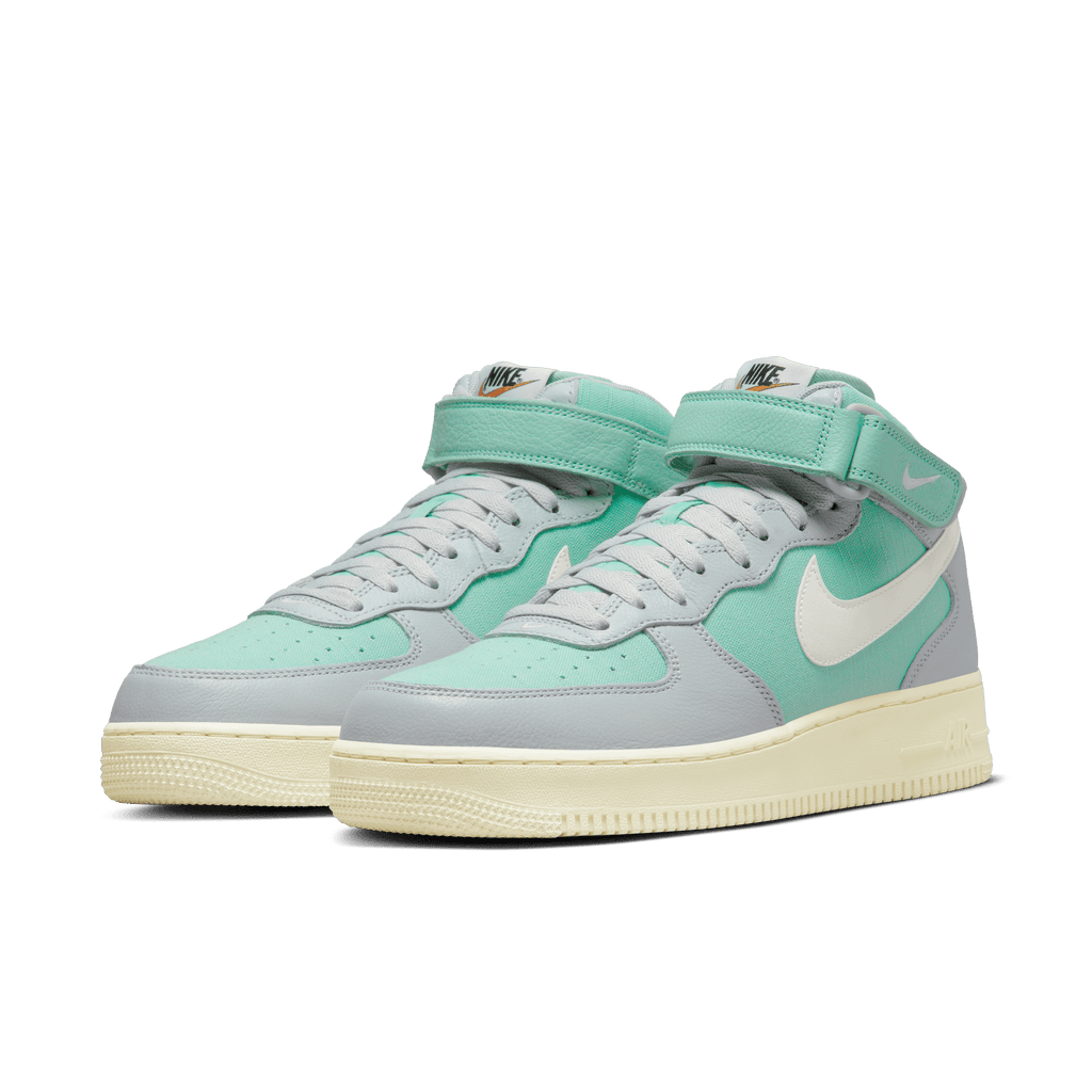 [DQ8766-002] Mens Nike Air Force 1 Mid '07 LX 'Grey Fog Enamel Green'