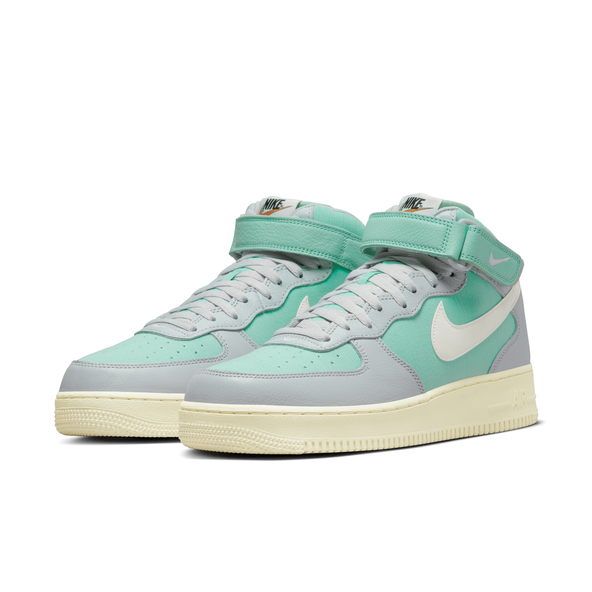 [DQ8766-002] Mens Nike Air Force 1 Mid '07 LX 'Grey Fog Enamel Green'